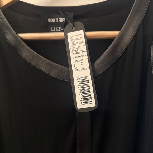 Isabel de Pedro Black Long Dress-Size EU 40 (US8/10) - Picture 2 of 4